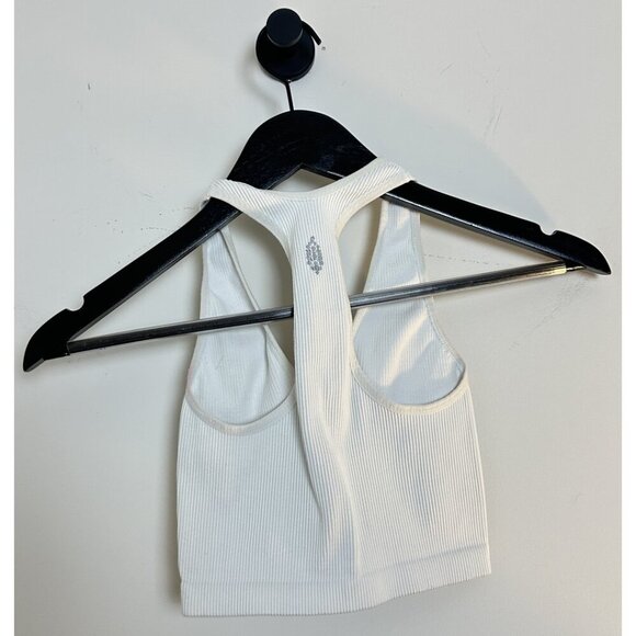 FREE PEOPLE Movement Free Throw Crop Top in White Size X-Small - Picture 6 of 8
